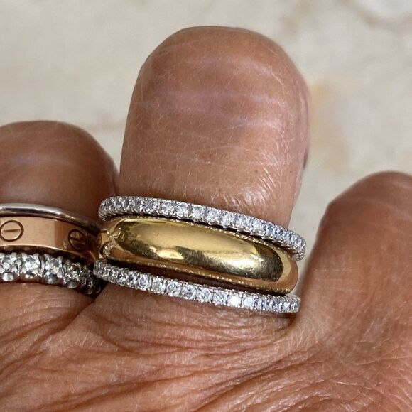 NEW 925 Sterling Silver & Cubic Zirconia Full Eternity Band Size 9 - Picture 14 of 15